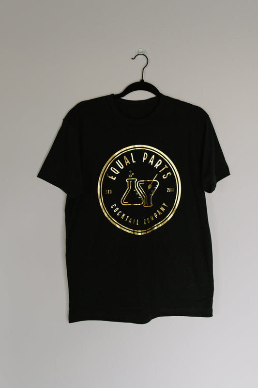 Black T-Shirt, Gold Foil Logo